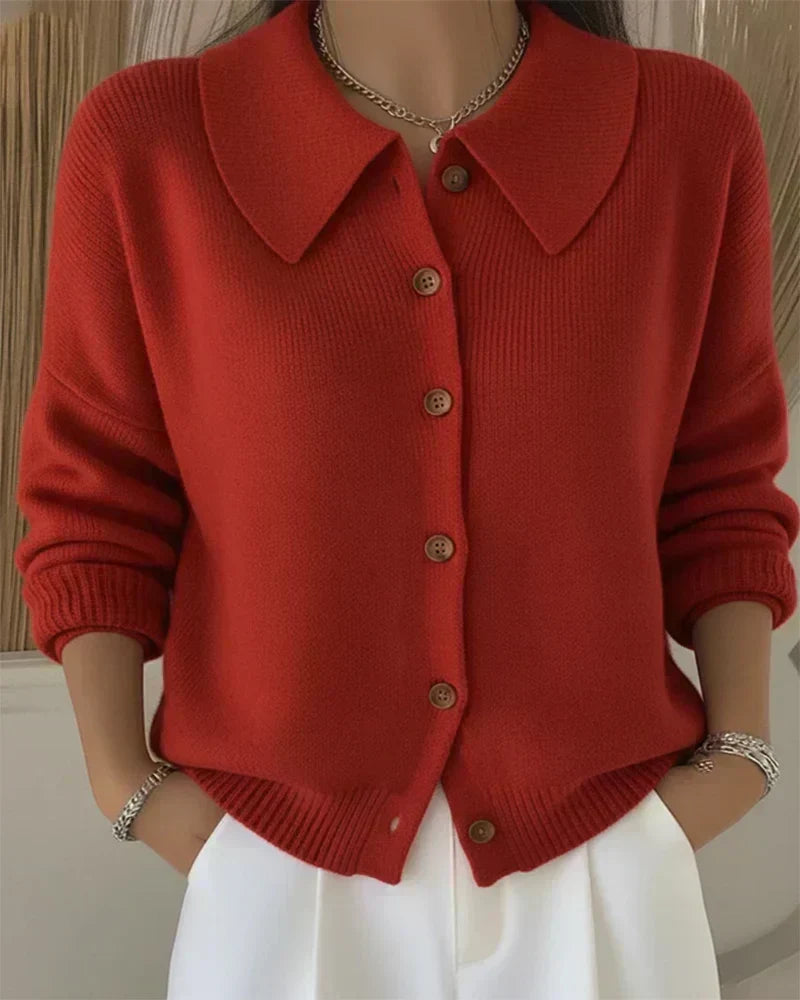 Claire™ | Cardigan à col boutonné