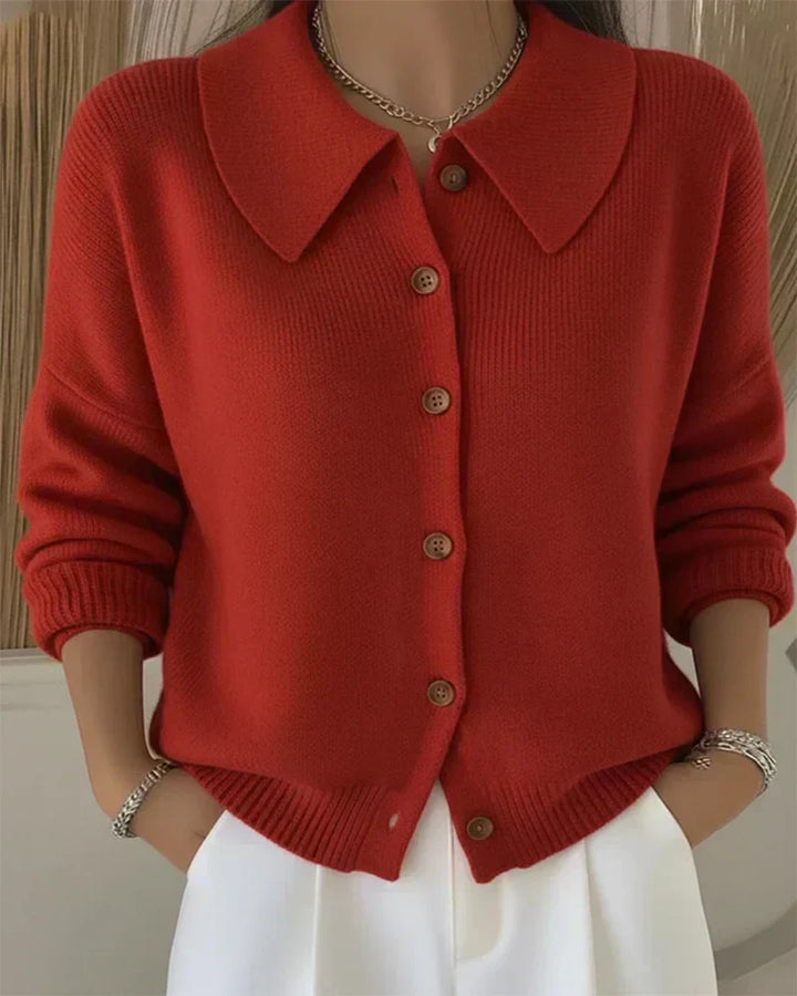 Claire™ | Cardigan à col boutonné