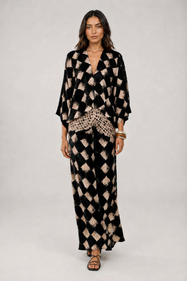 Maelia | Robe Longue à Imprimé Mosaïque