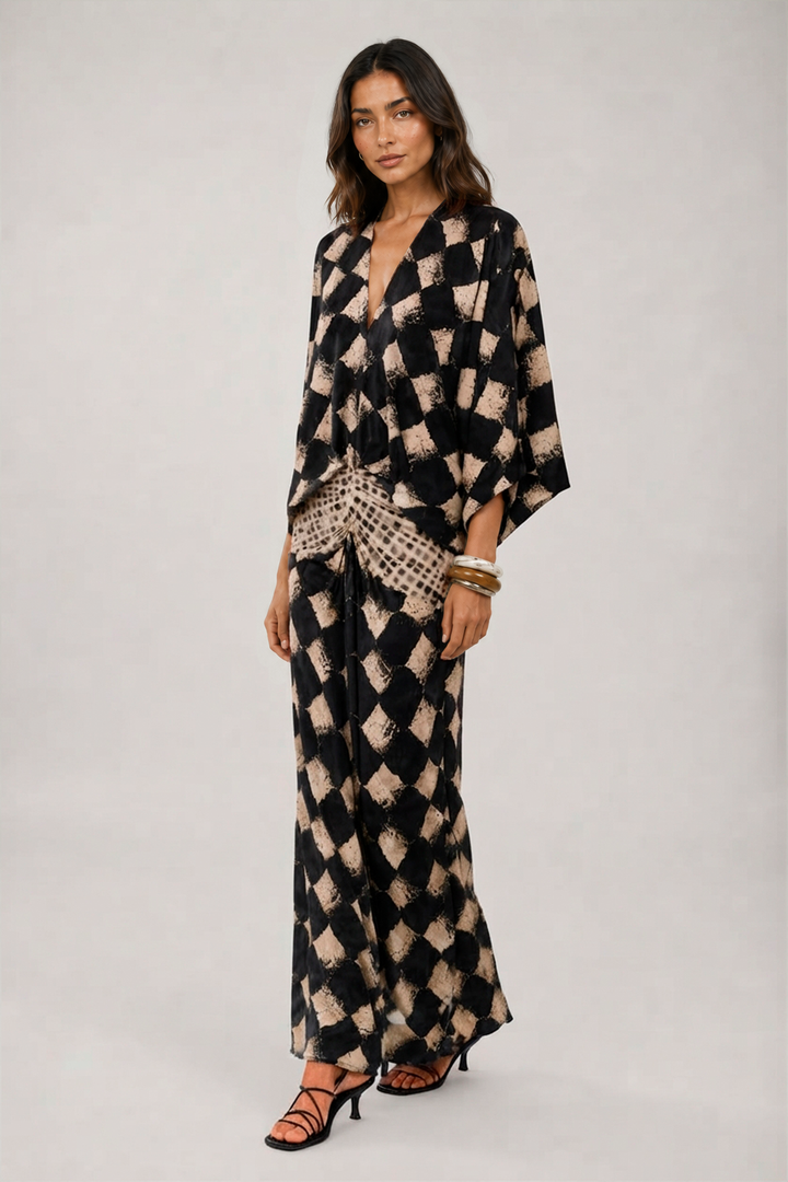 Maelia | Robe Longue à Imprimé Mosaïque