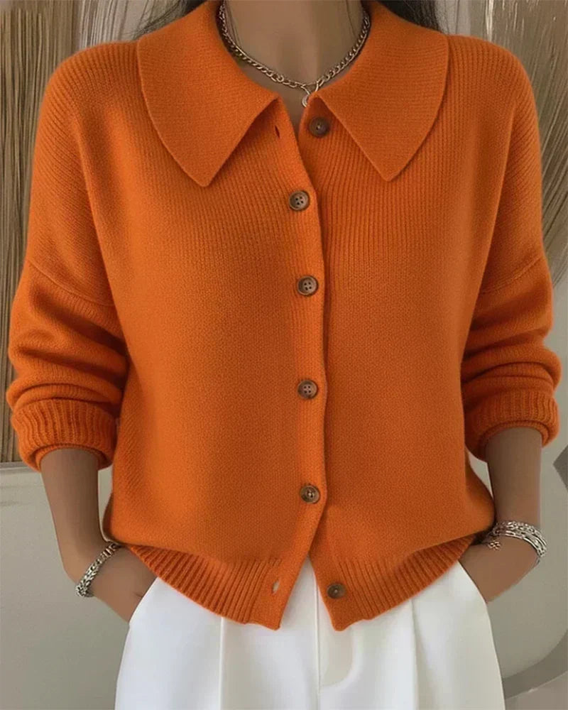 Claire™ | Cardigan à col boutonné