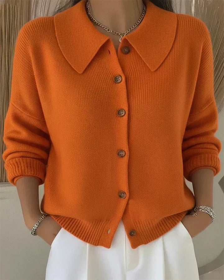 Claire™ | Cardigan à col boutonné