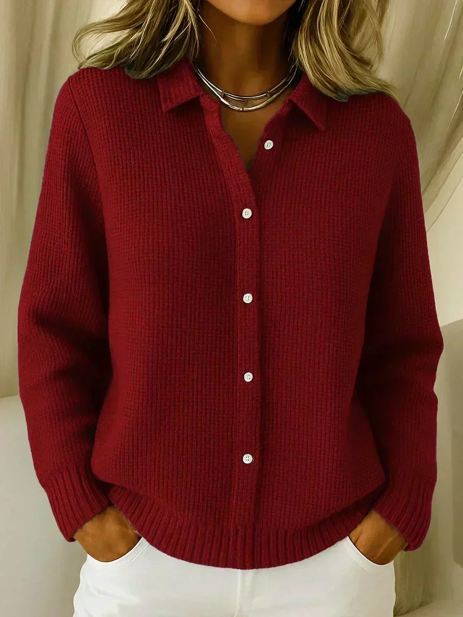 Camille™ | Cardigan à Boutons en Maille Texturée