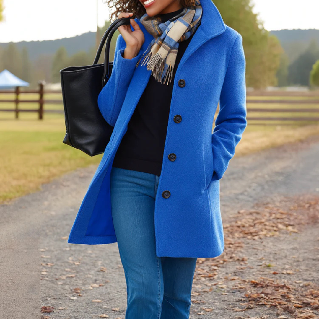 Greta | Manteau Élégant avec Écharpe Assortie