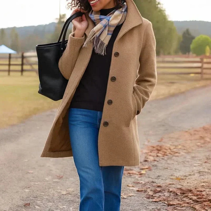 Greta | Manteau Élégant avec Écharpe Assortie