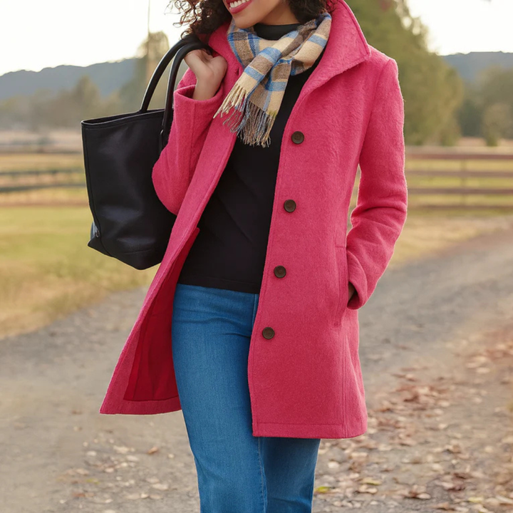 Greta | Manteau Élégant avec Écharpe Assortie