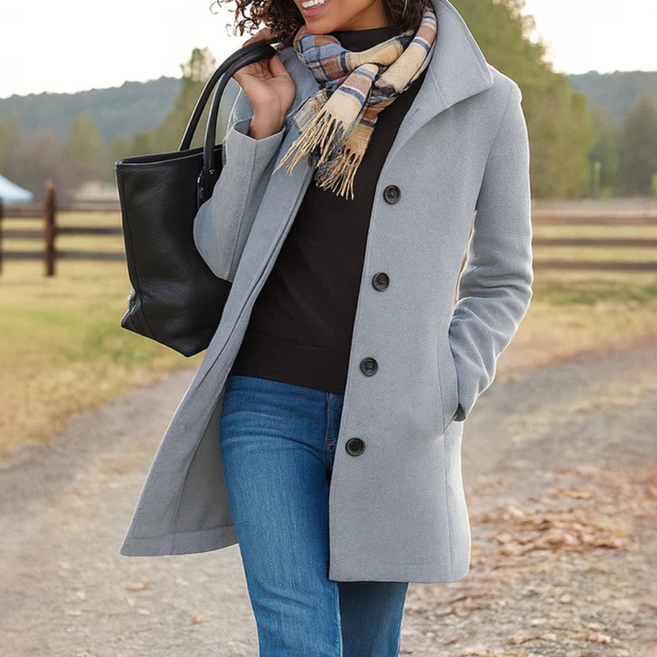 Greta | Manteau Élégant avec Écharpe Assortie