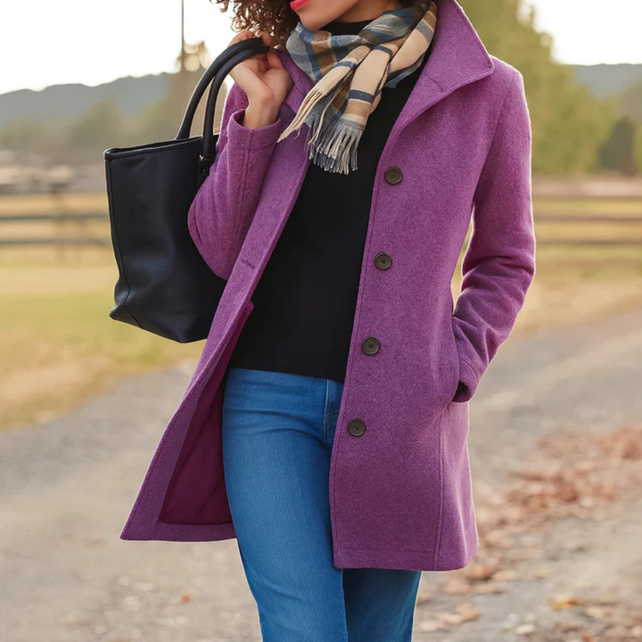 Greta | Manteau Élégant avec Écharpe Assortie