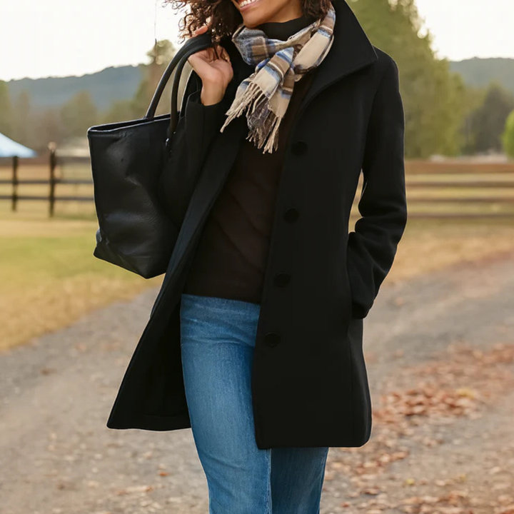 Greta | Manteau Élégant avec Écharpe Assortie