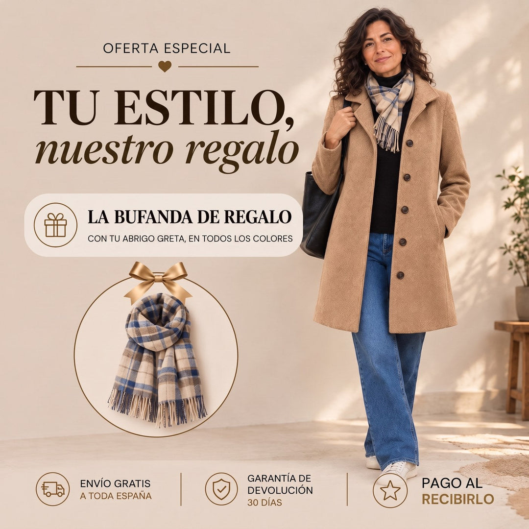 Greta | Manteau Élégant avec Écharpe Assortie