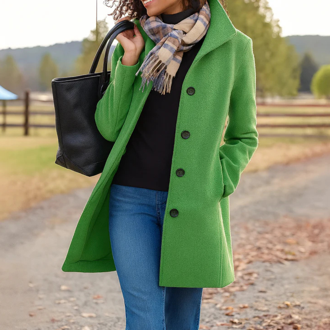 Greta | Manteau Élégant avec Écharpe Assortie