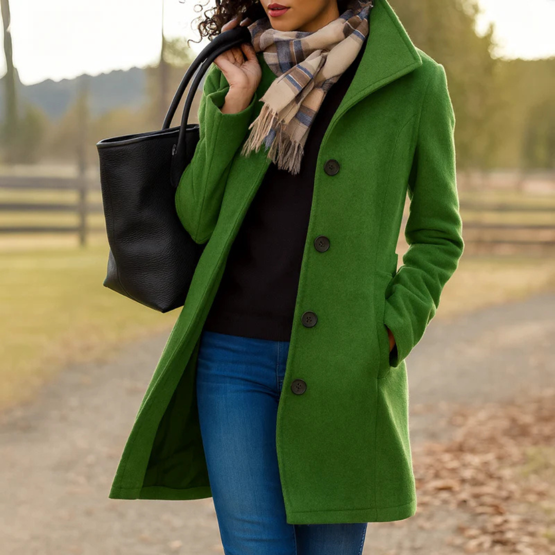 Greta | Manteau Élégant avec Écharpe Assortie